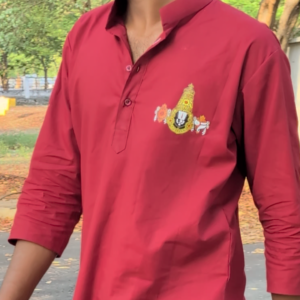lord venkateshwara swamy embroidery kurta shirt